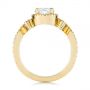 18k Yellow Gold 18k Yellow Gold Champagne Sapphire And Diamond Halo Engagement Ring - Front View -  105286 - Thumbnail