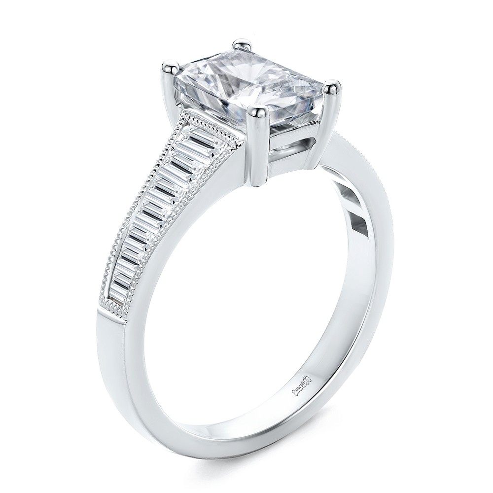 Channel Set Diamond Engagement Ring - Image
