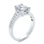 18k White Gold Channel Set Diamond Engagement Ring - Three-Quarter View -  108330 - Thumbnail