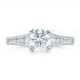 Channel Set Diamond Engagement Ring With Matching Wedding Band- Kirk Kara - Top View -  100193 - Thumbnail