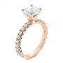 18k Rose Gold Classic Diamond Engagement Ring