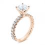 14k Rose Gold 14k Rose Gold Classic Diamond Engagement Ring - Three-Quarter View -  105320 - Thumbnail