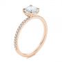 18k Rose Gold 18k Rose Gold Classic Diamond Engagement Ring - Three-Quarter View -  105747 - Thumbnail