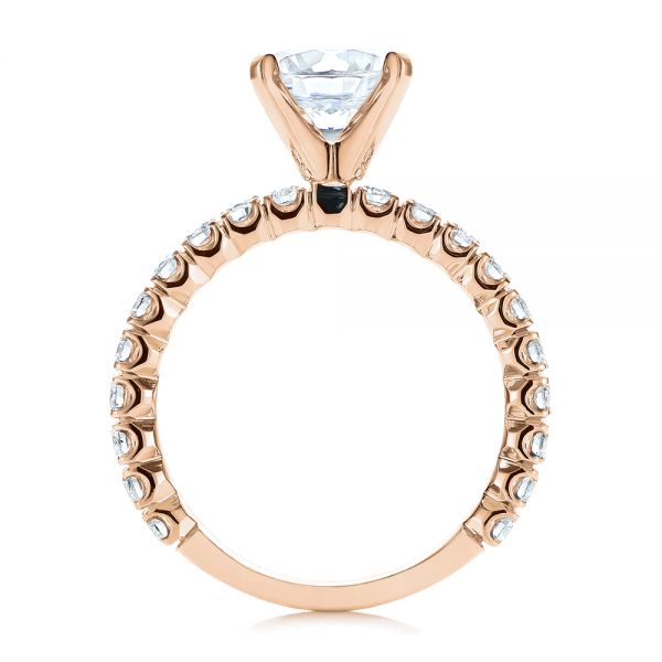 14k Rose Gold 14k Rose Gold Classic Diamond Engagement Ring - Front View - 105320