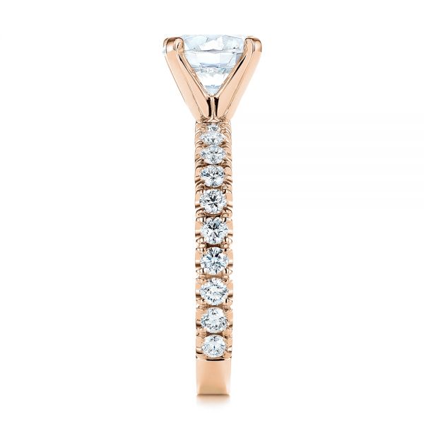 14k Rose Gold 14k Rose Gold Classic Diamond Engagement Ring - Side View - 105320