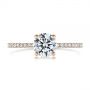 18k Rose Gold 18k Rose Gold Classic Diamond Engagement Ring - Top View -  105747 - Thumbnail
