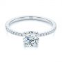  Platinum Classic Diamond Engagement Ring - Flat View -  105747 - Thumbnail