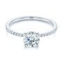  Platinum Classic Diamond Engagement Ring - Flat View -  105747 - Thumbnail