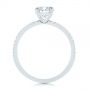  Platinum Classic Diamond Engagement Ring - Front View -  105747 - Thumbnail