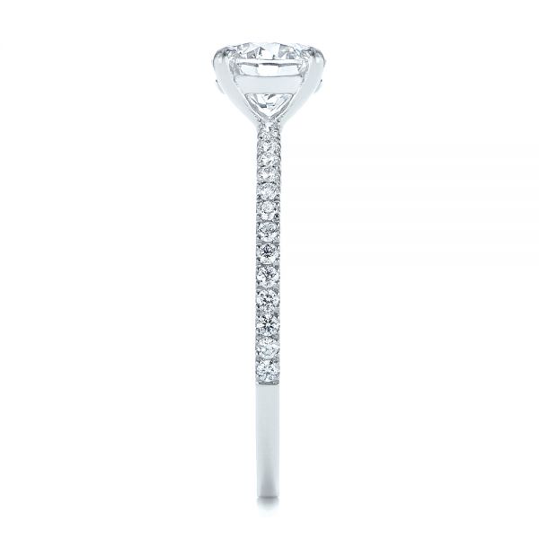 Platinum Classic Diamond Engagement Ring - Side View - 105747
