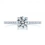  Platinum Classic Diamond Engagement Ring - Top View -  105747 - Thumbnail