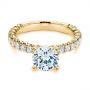 18k Yellow Gold 18k Yellow Gold Classic Diamond Engagement Ring - Flat View -  105320 - Thumbnail