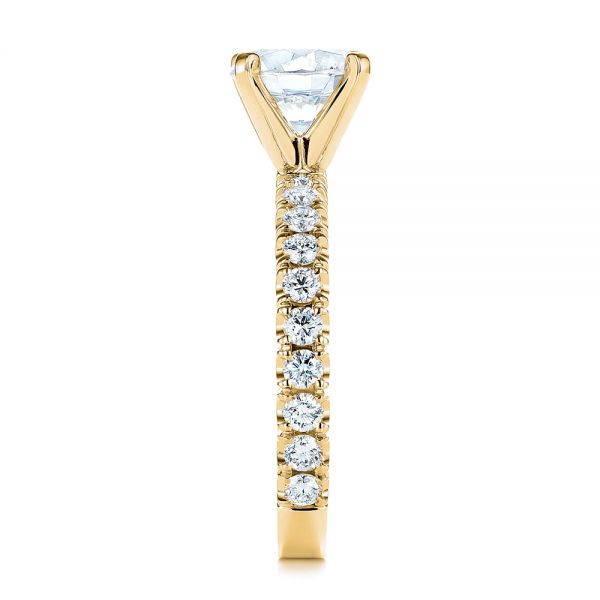 14k Yellow Gold 14k Yellow Gold Classic Diamond Engagement Ring - Side View - 105320