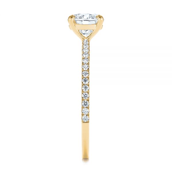 18k Yellow Gold 18k Yellow Gold Classic Diamond Engagement Ring - Side View -  105747