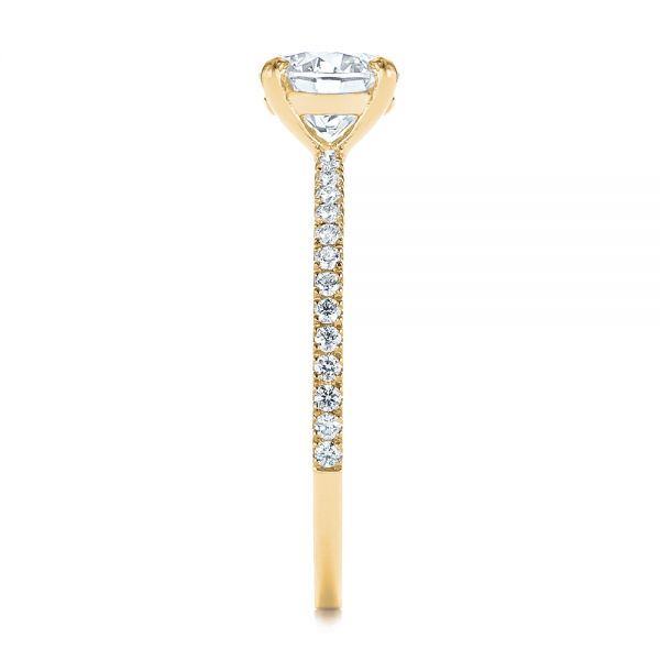 14k Yellow Gold 14k Yellow Gold Classic Diamond Engagement Ring - Side View -  105747