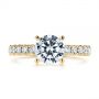 18k Yellow Gold 18k Yellow Gold Classic Diamond Engagement Ring - Top View -  105320 - Thumbnail