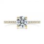 18k Yellow Gold 18k Yellow Gold Classic Diamond Engagement Ring - Top View -  105747 - Thumbnail