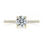 14k Yellow Gold 14k Yellow Gold Classic Diamond Engagement Ring - Top View -  105747 - Thumbnail