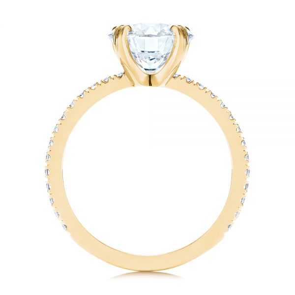 14k Yellow Gold 14k Yellow Gold Classic Double Claw Prong Diamond Engagement Ring - Front View - 105847