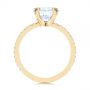 14k Yellow Gold 14k Yellow Gold Classic Double Claw Prong Diamond Engagement Ring - Front View -  105847 - Thumbnail