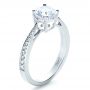 14k White Gold 14k White Gold Classic Engagement Ring With Bright Cut Set Diamonds - Three-Quarter View -  1396 - Thumbnail