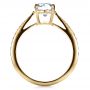 18k Yellow Gold 18k Yellow Gold Classic Engagement Ring With Bright Cut Set Diamonds - Front View -  1396 - Thumbnail