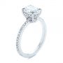 14k White Gold 14k White Gold Classic Oval Diamond Engagement Ring - Three-Quarter View -  105741 - Thumbnail