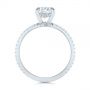 14k White Gold 14k White Gold Classic Oval Diamond Engagement Ring - Front View -  105741 - Thumbnail