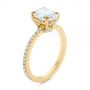 14k Yellow Gold 14k Yellow Gold Classic Oval Diamond Engagement Ring - Three-Quarter View -  105741 - Thumbnail