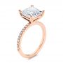 18k Rose Gold 18k Rose Gold Classic Princess Cut Diamond Engagement Ring - Three-Quarter View -  106268 - Thumbnail