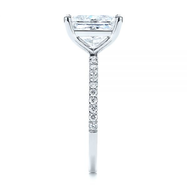 Platinum Platinum Classic Princess Cut Diamond Engagement Ring - Side View -  106268 - Thumbnail