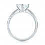18k White Gold Classic Solitaire Engagement Ring - Front View -  1398 - Thumbnail