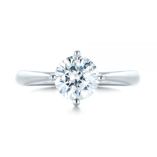  Platinum Platinum Classic Solitaire Engagement Ring - Top View -  1398