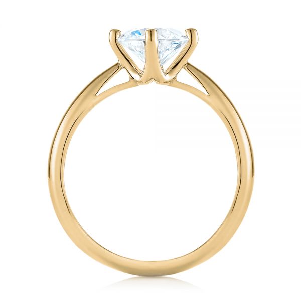 18k Yellow Gold 18k Yellow Gold Classic Solitaire Engagement Ring - Front View -  1398