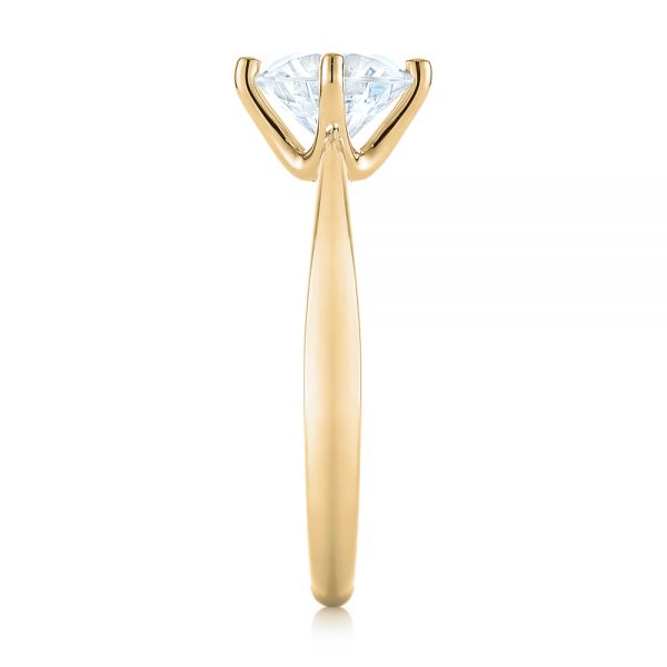 14k Yellow Gold 14k Yellow Gold Classic Solitaire Engagement Ring - Side View -  1398
