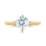18k Yellow Gold 18k Yellow Gold Classic Solitaire Engagement Ring - Top View -  1398 - Thumbnail