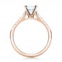 14k Rose Gold 14k Rose Gold Classic Tapered Diamond Engagement Ring - Front View -  101022 - Thumbnail