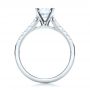 18k White Gold Classic Tapered Diamond Engagement Ring - Front View -  101022 - Thumbnail