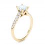 18k Yellow Gold 18k Yellow Gold Classic Tapered Diamond Engagement Ring - Three-Quarter View -  101022 - Thumbnail