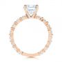 14k Rose Gold 14k Rose Gold Claw Prong Classic Diamond Engagement Ring - Front View -  105816 - Thumbnail