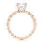 18k Rose Gold 18k Rose Gold Claw Prong Classic Diamond Engagement Ring - Front View -  105816 - Thumbnail