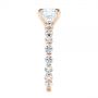 18k Rose Gold 18k Rose Gold Claw Prong Classic Diamond Engagement Ring - Side View -  105816 - Thumbnail