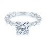  Platinum Platinum Claw Prong Classic Diamond Engagement Ring - Flat View -  105816 - Thumbnail