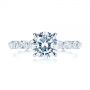  Platinum Platinum Claw Prong Classic Diamond Engagement Ring - Top View -  105816 - Thumbnail