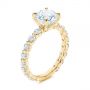 18k Yellow Gold 18k Yellow Gold Claw Prong Classic Diamond Engagement Ring - Three-Quarter View -  105816 - Thumbnail