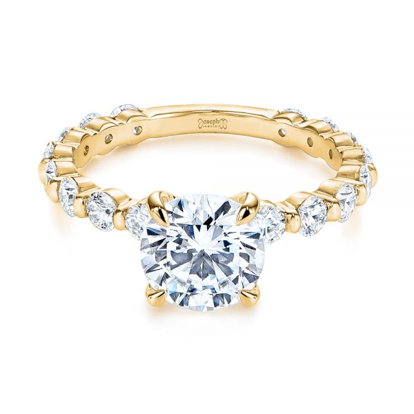 14k Yellow Gold 14k Yellow Gold Claw Prong Classic Diamond Engagement Ring - Flat View - 105816