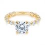 14k Yellow Gold 14k Yellow Gold Claw Prong Classic Diamond Engagement Ring - Flat View -  105816 - Thumbnail