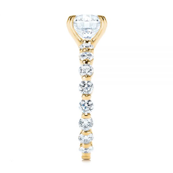 14k Yellow Gold 14k Yellow Gold Claw Prong Classic Diamond Engagement Ring - Side View - 105816