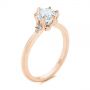 14k Rose Gold 14k Rose Gold Claw Prong Cluster Diamond Engagement Ring - Three-Quarter View -  105854 - Thumbnail