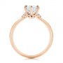 14k Rose Gold 14k Rose Gold Claw Prong Cluster Diamond Engagement Ring - Front View -  105854 - Thumbnail